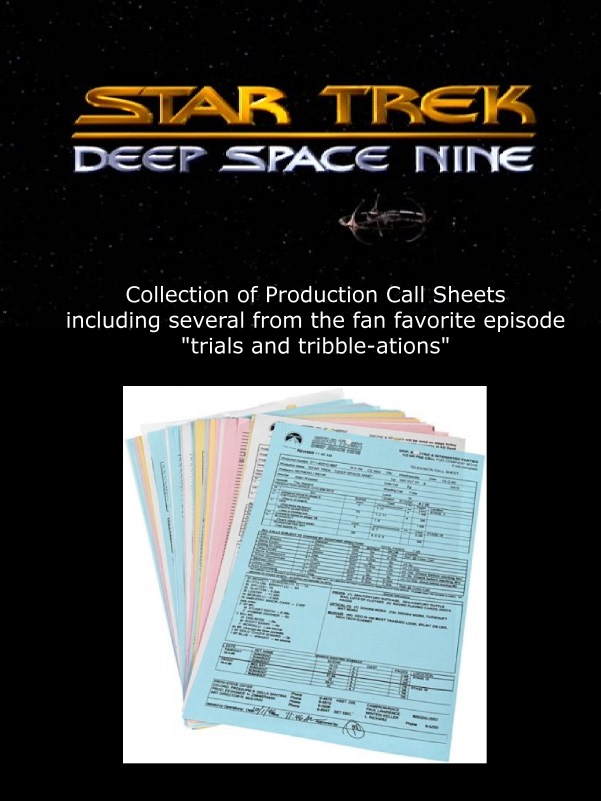 ds9 call sheets