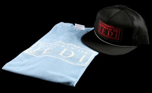 tar Wars ROTJ Light Blue Revenge Crew T Shirt and Black Crew Hat
