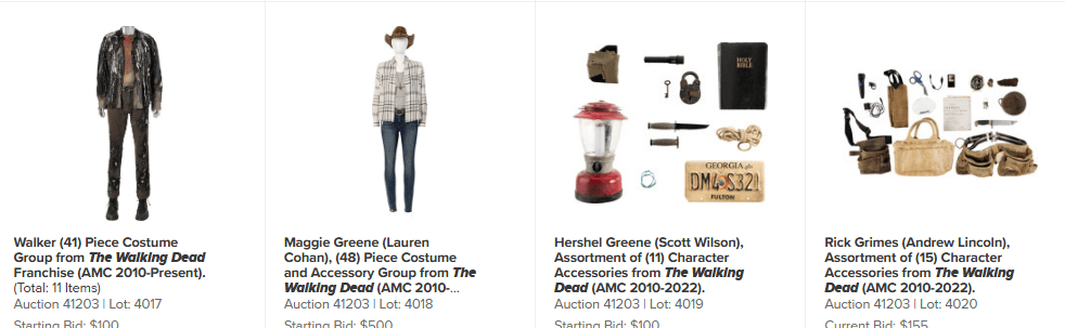 Costume group for a Walker character from The Walking Dead franchise, featuring clothing items.