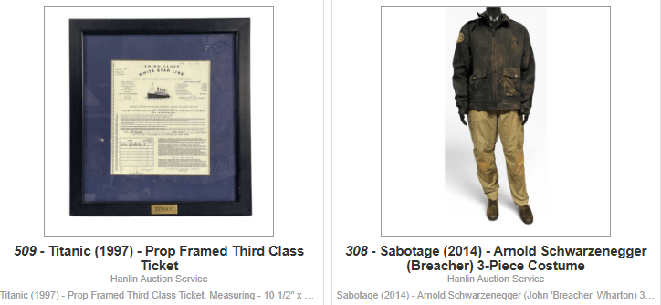 Framed prop ticket from the movie Titanic (1997), featuring details and an image of the ship.