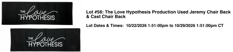 Black chair back featuring the text 'The Love Hypothesis' in white, designed for production use.
